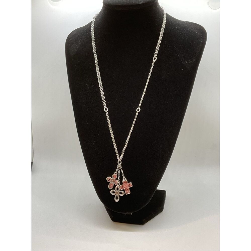Brighton Faithful Cross Necklace with Crystal Accents